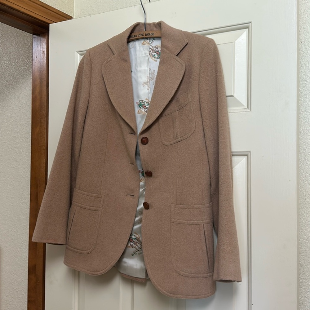 Vintage wool satin lined blazer Stanley Becker exclusively for Peck and Peck